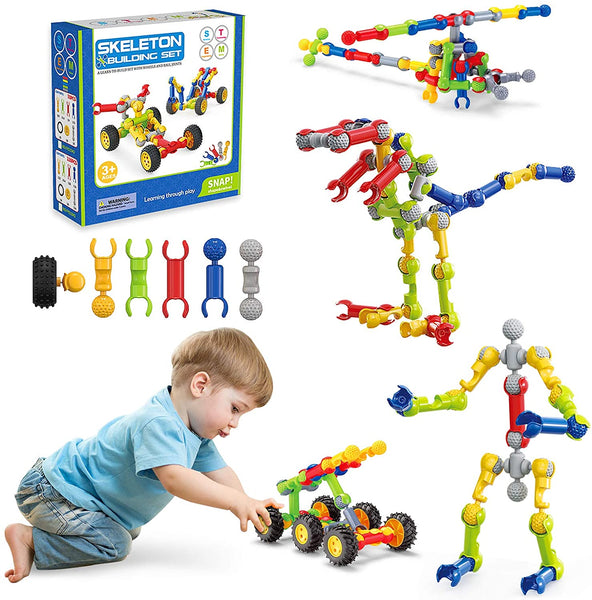 STEM Toys Building Blocks for Kids,Dlordy 110 Pcs Educational Construction Building Toys Preschool Learning Toys Engineering Creative Game Gifts