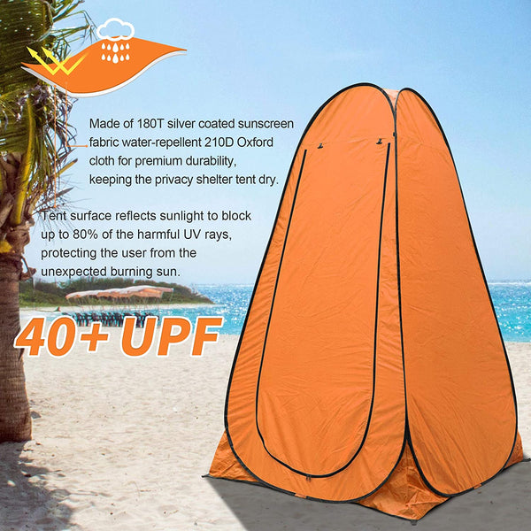 anngrowy Pop Up Privacy Tent Shower Tent Portable Outdoor Camping Bathroom Toilet Tent Changing Dressing Room Privacy Shelters Room for Hiking and Beach Sun Shelter Picnic Fishing– UPF40+ Waterproof