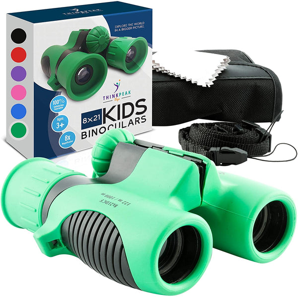 Think Peak Toys Binoculars for Kids, Toy for Sports and Outdoor Play, Spy Gear and Learning Gifts for Boys & Girls, Green