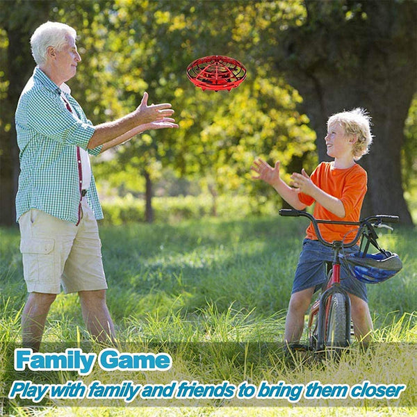 2 Pack Mini Drone for Kids Beginner Hand Controlled,UFO Flying Ball Toys with 360° Rotating and LED Lights, Favors Indoor Outdoor