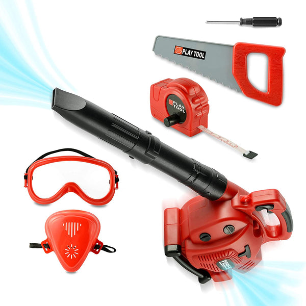 Pretend Play Series Leaf Blower Toy Tool Play Set, Outside Construction Work Shop Toy Tool Kit Outdoor Preschool Gardening Lawn Toy Gift for Kids