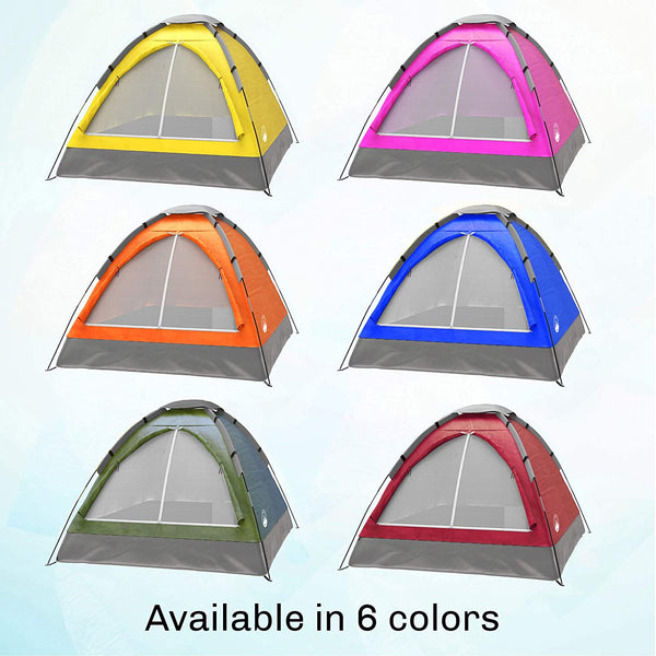 2 Person Tent – Rain Fly & Carrying Bag – Lightweight Dome Tents for Kids or Adults – Camping, Backpacking, and Hiking Gear by Wakeman Outdoors