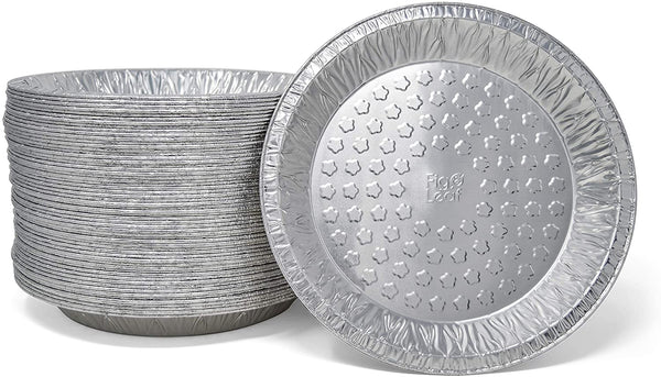(60 Pack) Premium 9-Inch Pie Pans l Disposable Aluminum Foil l Heavy-Duty l Tin Plates for Tart Quiche Pies