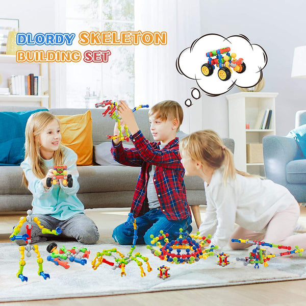 STEM Toys Building Blocks for Kids,Dlordy 110 Pcs Educational Construction Building Toys Preschool Learning Toys Engineering Creative Game Gifts