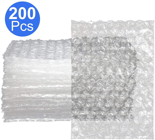 200 Pcs Clear Bubble Pouches Bags 4x6 inch, Protective Bubble Pouch, Double Walled Flush Cut Thickening Shockproof Foam Wrap Bags for Cushioning, Packing, Shipping