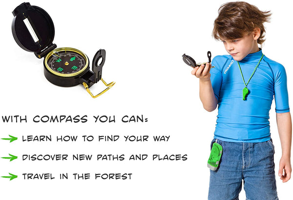 Outdoor Exploration Set - Perfect 3-12 Year Old boy Toys and Girl Toys - Kids Adventure Pack - Good Birthday Children Outdoor Educational Kit