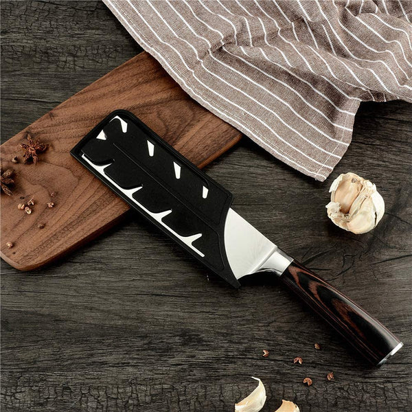 Plastic Knife Sheath, Knife Edge Guard Protectors, Universal Knife Cover Sleeves, Set Of 7 Knife Blade Guard Application For 3.5/5/7/8 Inch Japanese Chef’s Knife, Fruit Knife, Santoku Knife And More