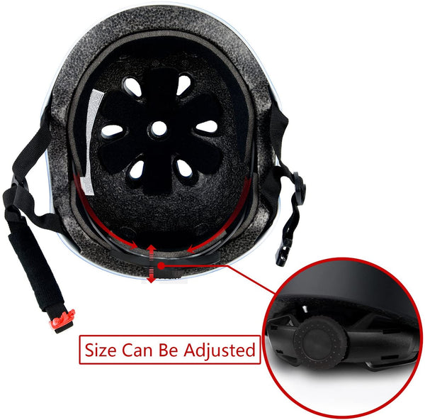 Skateboard Bike Helmet CPSC Certified Lightweight Adjustable, Multi-Sport for Bicycle Cycling Skate Scooter, 3 Sizes