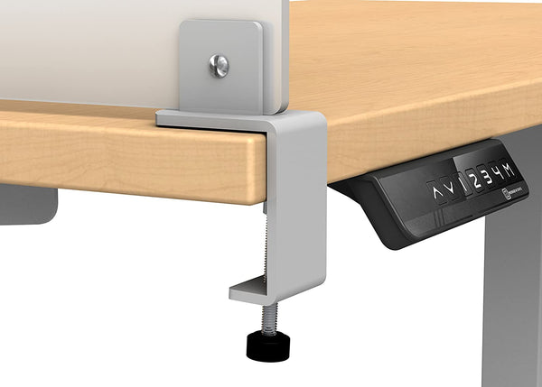 VaRoom Studio Wing Desktop and Countertop Sneeze Guard Privacy Panel – Frosted Acrylic Removable Clamp-on Desk Divider –23” W x 18”H Partition
