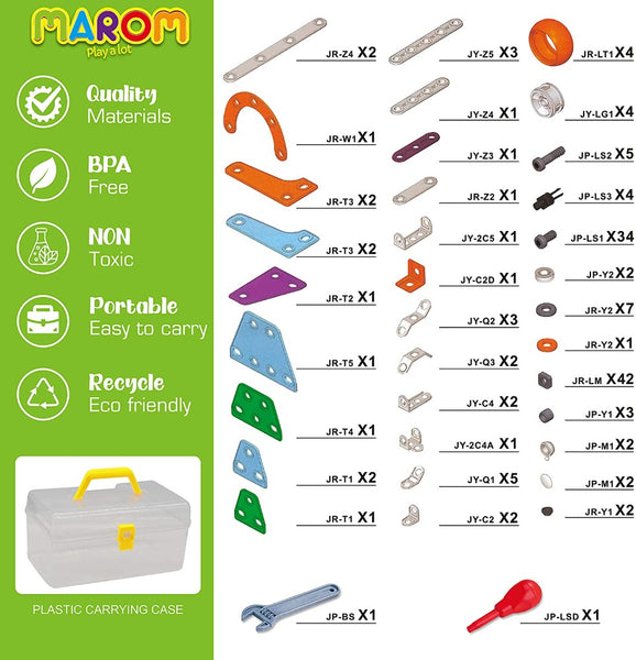 STEM Building Toys for Boy 6-8 Years Best Gift 6 7 8 9 Year Old Boy Toys Educational Stem Toys Kids Building Set Boy 5-7 Engineering Building Kit Erector Toys for Boys 8-12 Construction Learning Toys