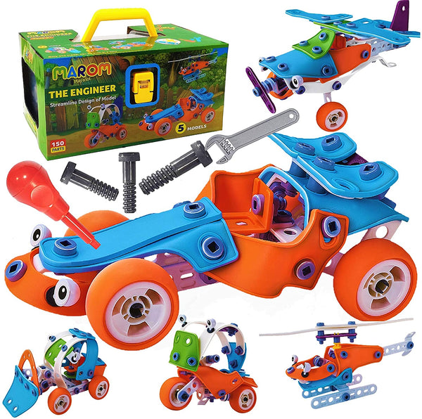 STEM Building Toys for Boy 6-8 Years Best Gift 6 7 8 9 Year Old Boy Toys Educational Stem Toys Kids Building Set Boy 5-7 Engineering Building Kit Erector Toys for Boys 8-12 Construction Learning Toys