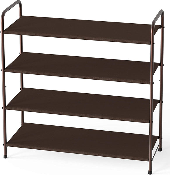 Simple Houseware 4-Tier Shoe Rack Storage Organizer, Bronze