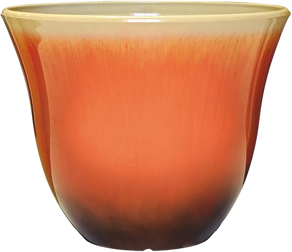 Honeysuckle Planter, Patio Pot, 15" Tequila Sunrise