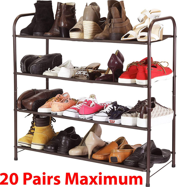 Simple Houseware 4-Tier Shoe Rack Storage Organizer, Bronze