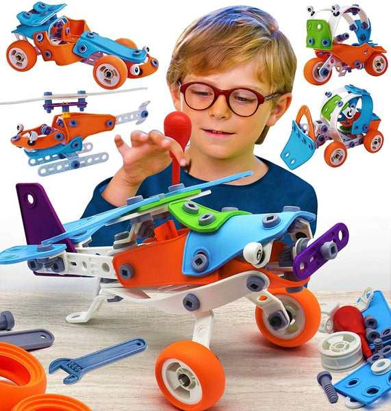 STEM Building Toys for Boy 6-8 Years Best Gift 6 7 8 9 Year Old Boy Toys Educational Stem Toys Kids Building Set Boy 5-7 Engineering Building Kit Erector Toys for Boys 8-12 Construction Learning Toys