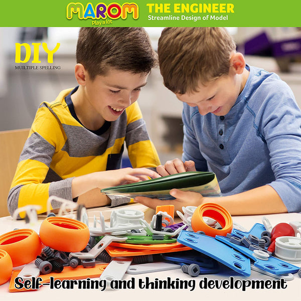 STEM Building Toys for Boy 6-8 Years Best Gift 6 7 8 9 Year Old Boy Toys Educational Stem Toys Kids Building Set Boy 5-7 Engineering Building Kit Erector Toys for Boys 8-12 Construction Learning Toys