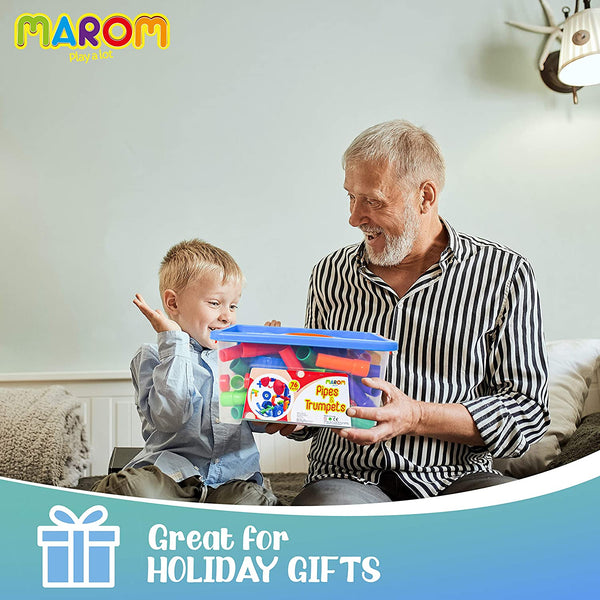 Toddlers Building Blocks STEM Toys Educational Toys for Kids Age 3-5 Pipes Building Toys Age 3 Preschool Motor Skill Learning Toys Gifts Boy
