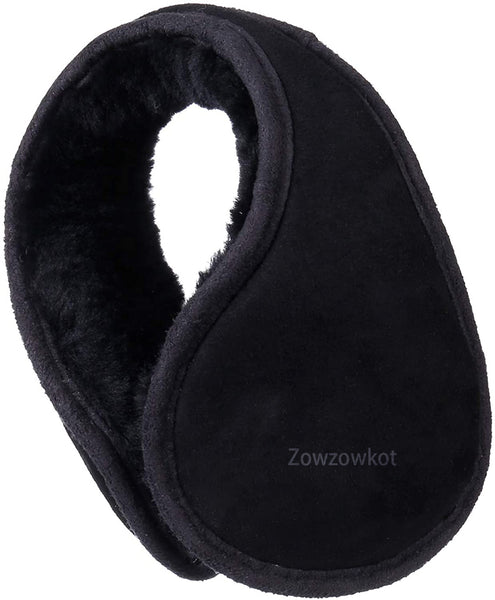 Zowzowkot Winter Sheepskin Ear Muffs, Outdoor Classic Soft Earmuffs, One size