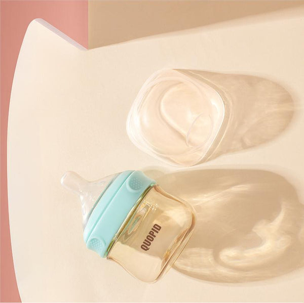 QUOPID Feeding Bottle, Anti-Colic Feeding Bottle for Newborn Baby, Resistant to Falling, Suitable for 0-3-6 Months Infants